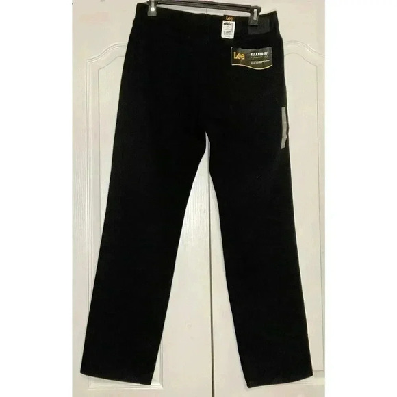 Lee Men's Relaxed Fit Straight Leg Jeans 100% Cotton 35W x 34L Double Black - Picture 2 of 4